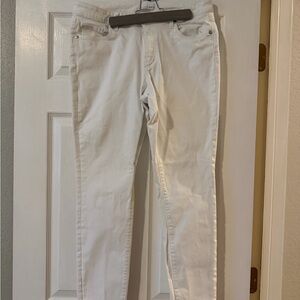 LOFT White Skinny Jeans